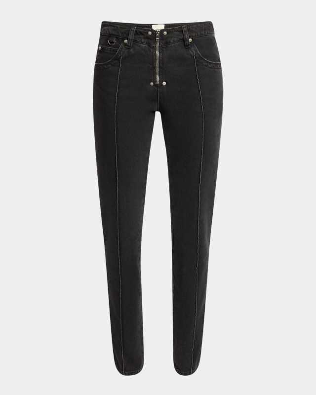 Silviana Zipper Skinny-Leg Jeans